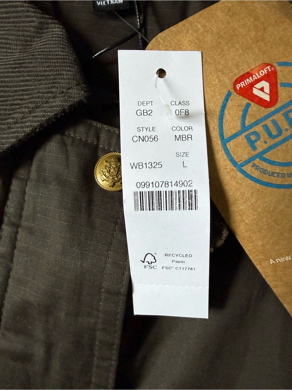 J.Crew Cropped Barn Jacket Mossy Brown Large NWT - Picture 12 of 12